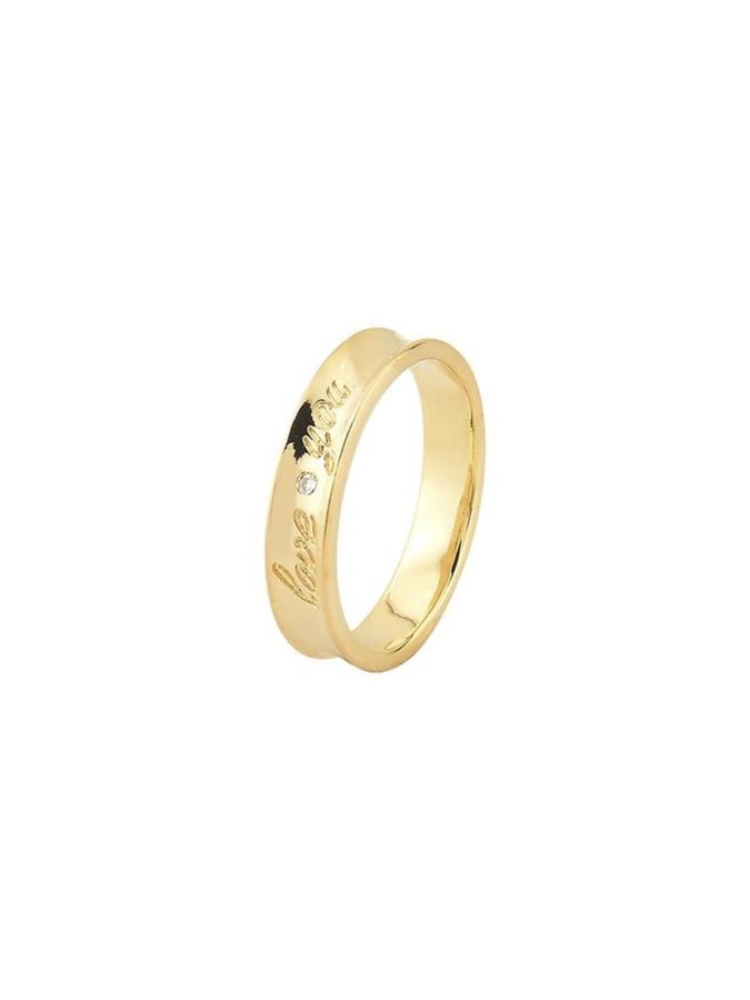 Anel Dourado "love You" | Banhado A Ouro — banho de ouro 18k, Heali Semijoias