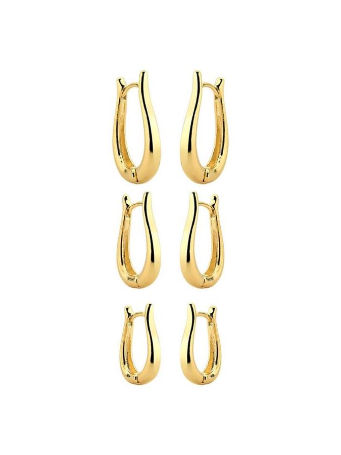 Trio DE Brincos Trio Argola Lisa