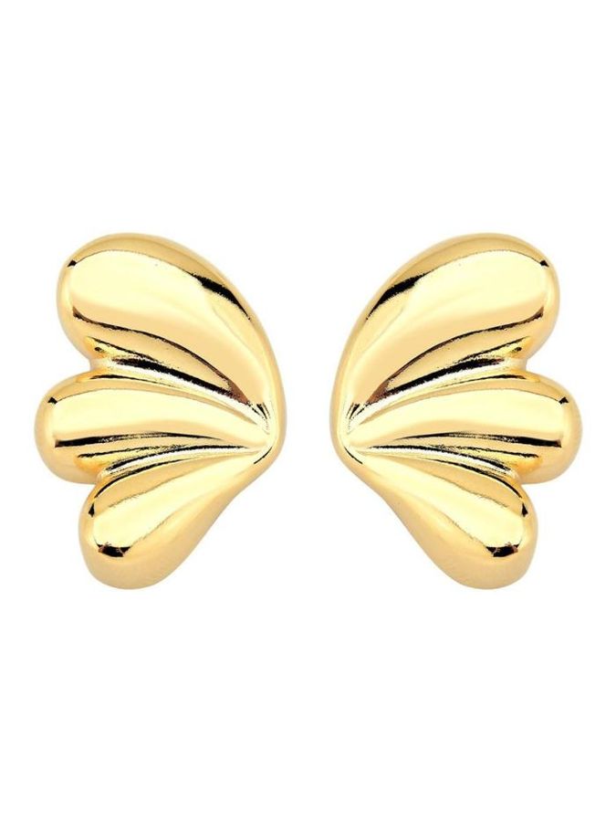 Brinco Gota Liso Banho Ouro