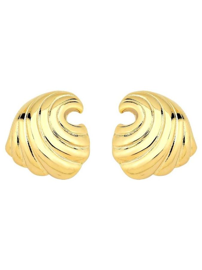 Brinco Concha Banho Ouro