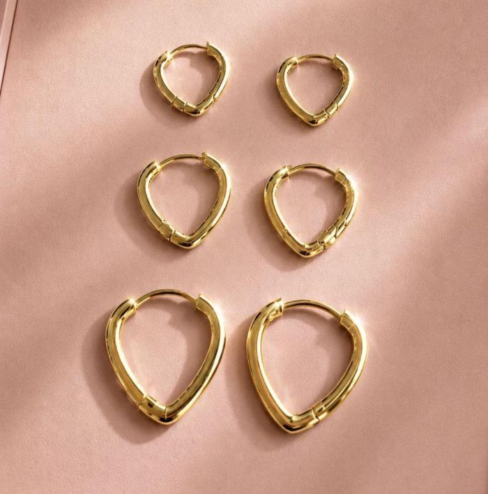 Brincos Trio Argola Gota Lisa