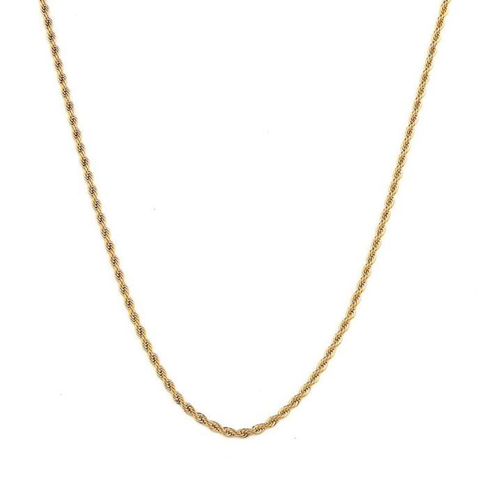 Colar Cordao Baiano 2mm 40cm Banho Ouro — banho de ouro 18k, Heali Semijoias