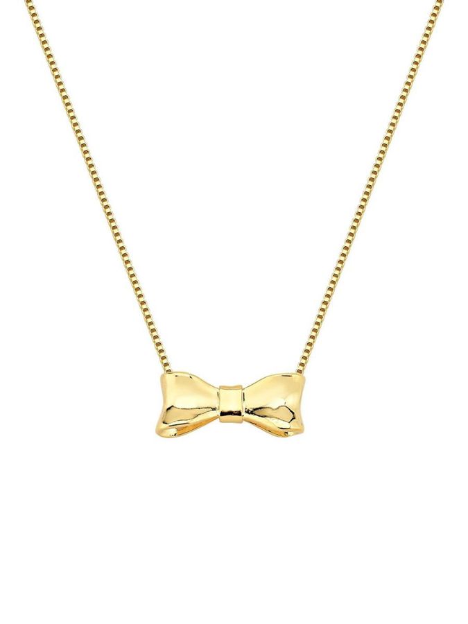Colar DE Laço Liso — banho de ouro 18k, Heali Semijoias
