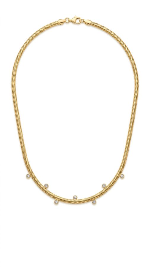Choker Lacraia Com Ponto DE Luz Zircônia - Ouro — banho de ouro 18k, Heali Semijoias