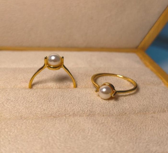 Anel Perola 6mm — banho de ouro 18k, Heali Semijoias