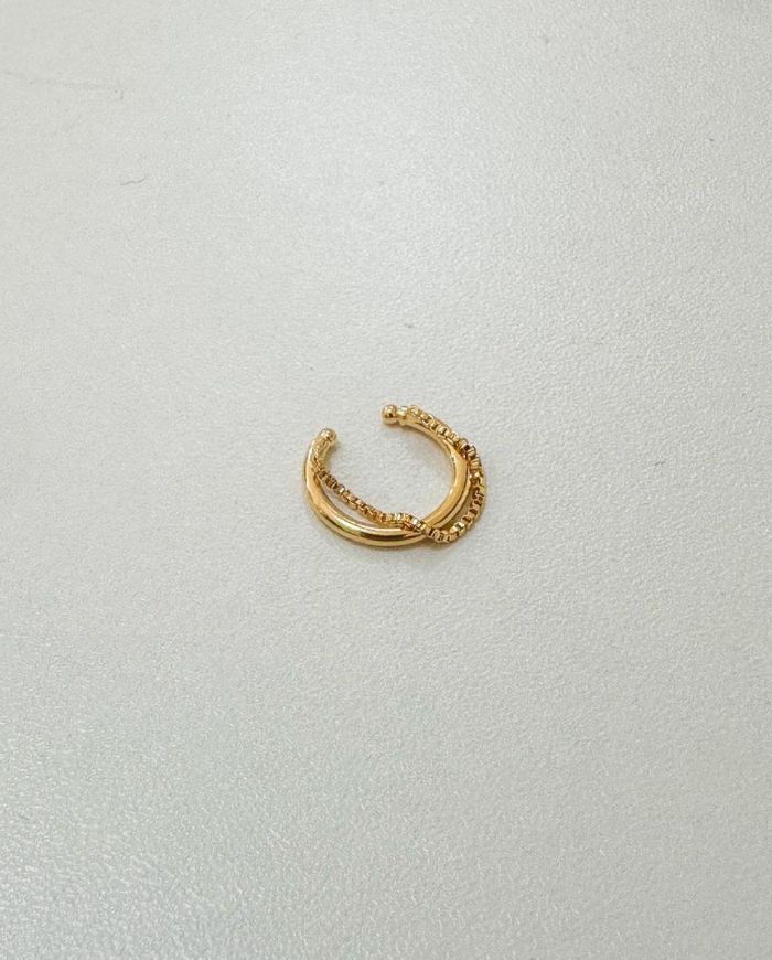Piercing Fake Corrente Banho Ouro