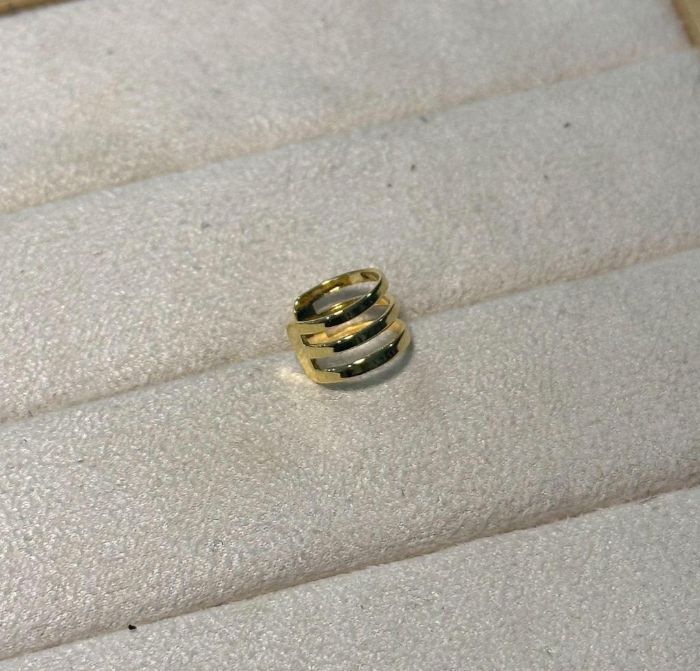 Piercing Fake Listras Banho Ouro