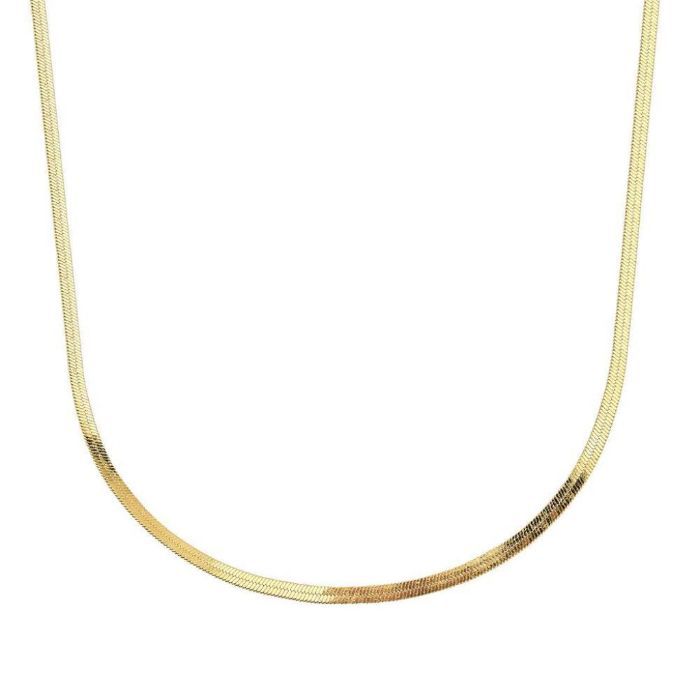 Colar Chocker Malha Fita 2mm Dourada 30+10cm