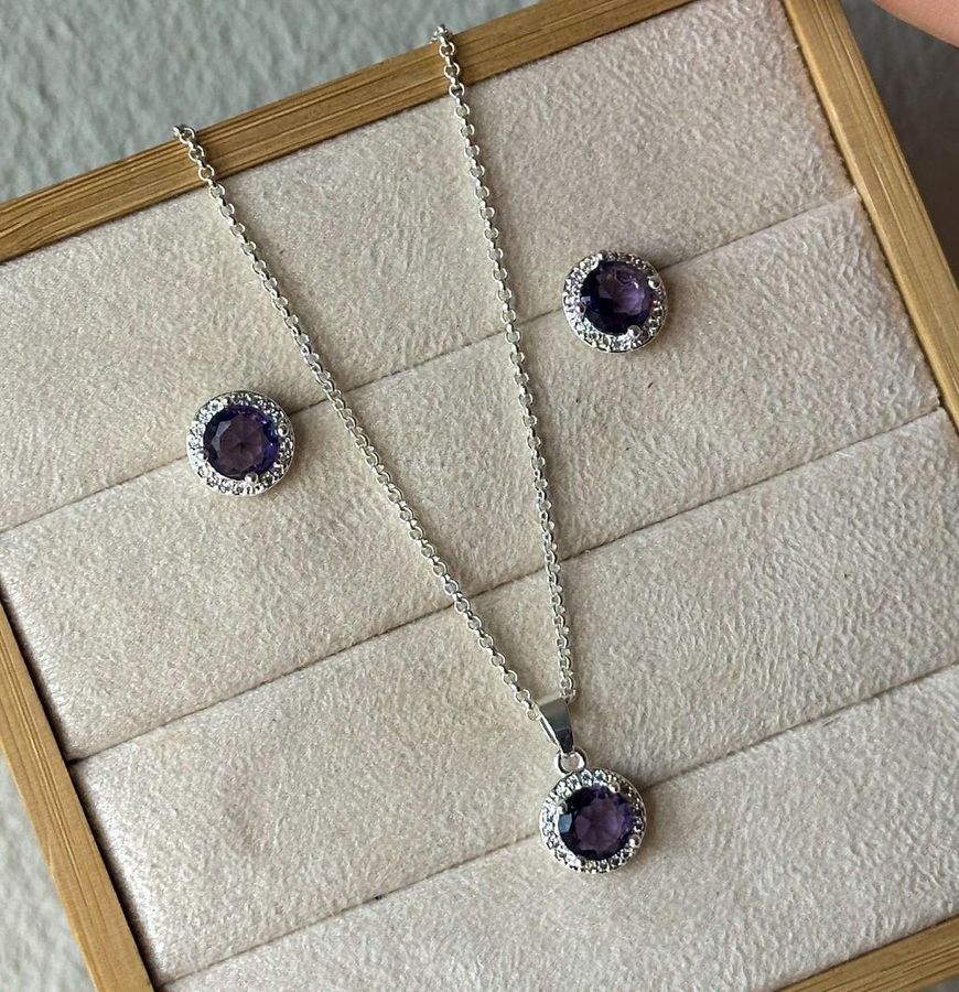 Conjunto Colar + Brincos Esfera Zirconia