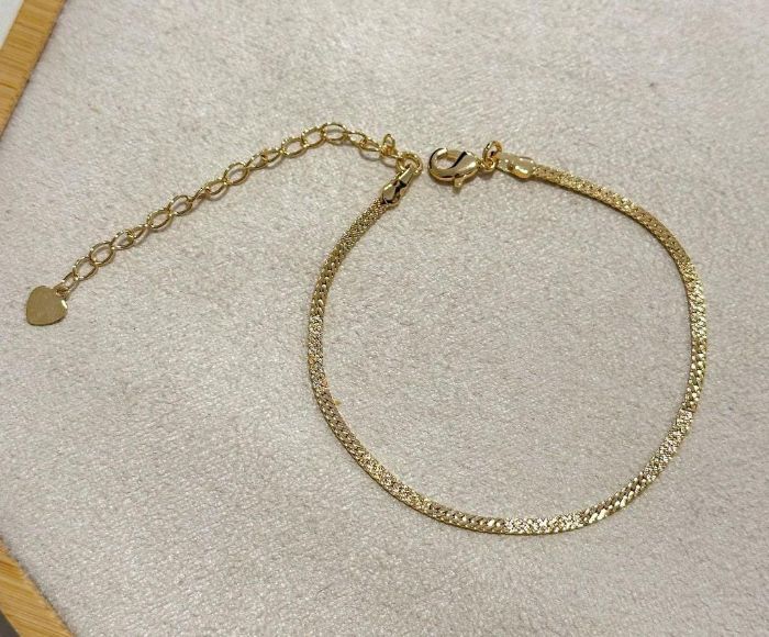 Pulseira Fita Fina Iluminada Dourada