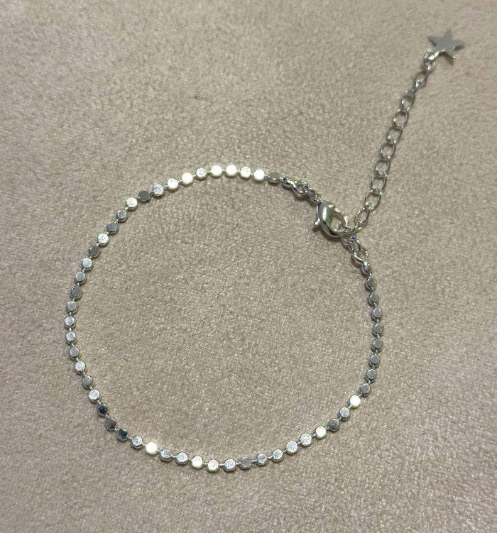 Pulseira Bolinha Achatada