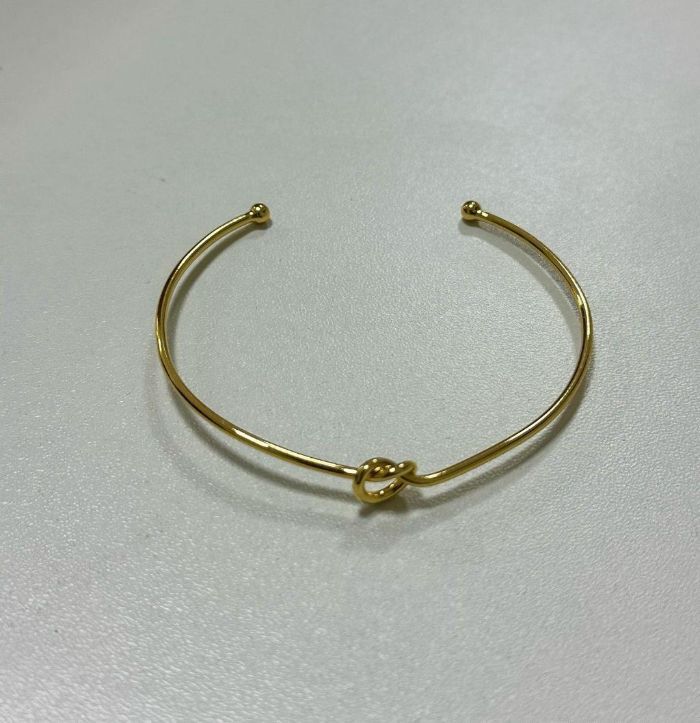 Bracelete Fino NÓ Banho Ouro