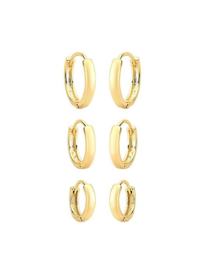 Mix DE Brincos Argola Redonda Lisa