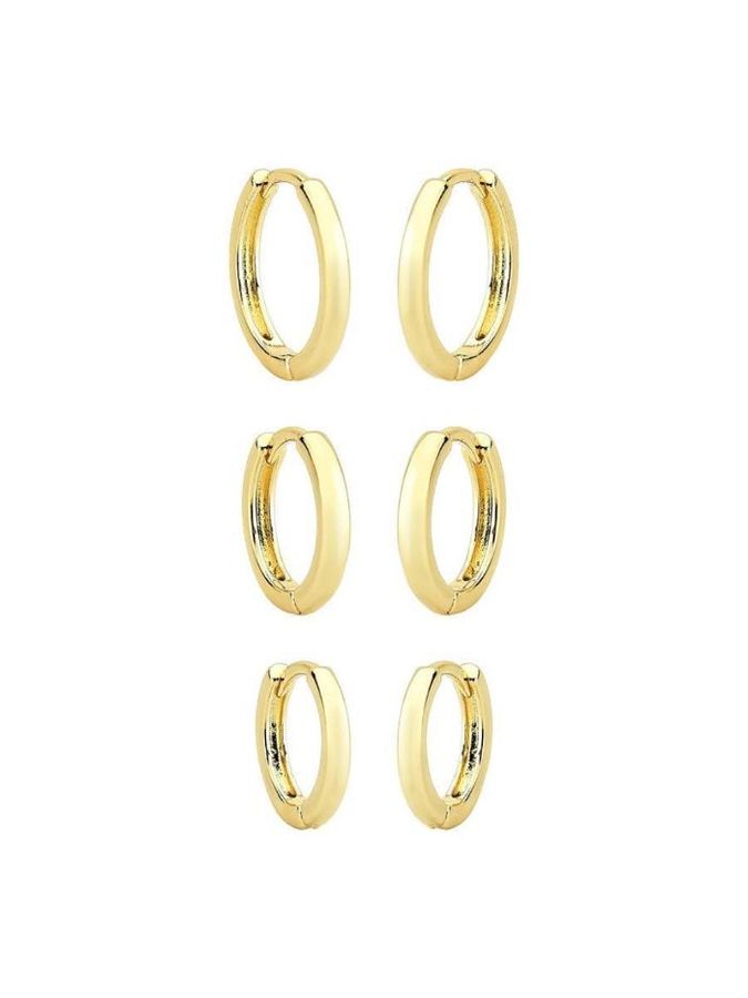 Mix DE Brincos Argola Redonda Lisa