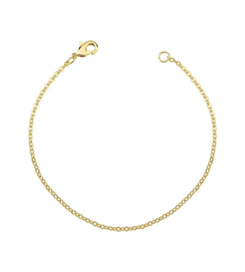 Pulseira Mini Elo Cadeado Banho Ouro