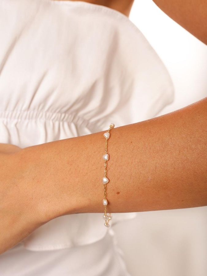 Pulseira Corações DE Pérola