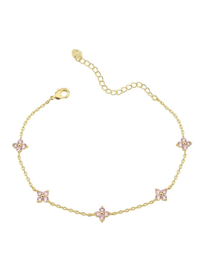 Pulseira Flor Rosa