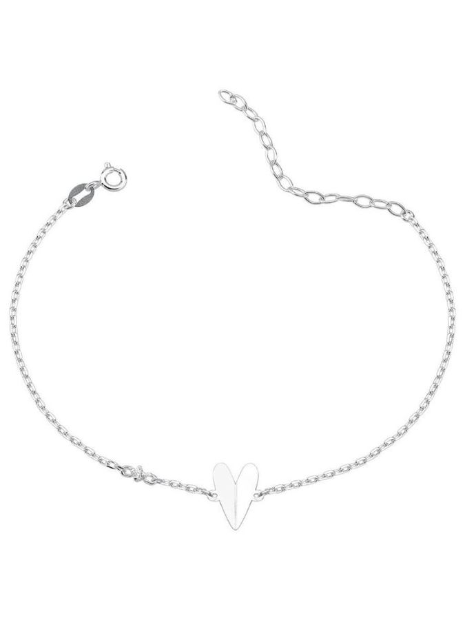 Pulseira Coração Liso | Prata 925