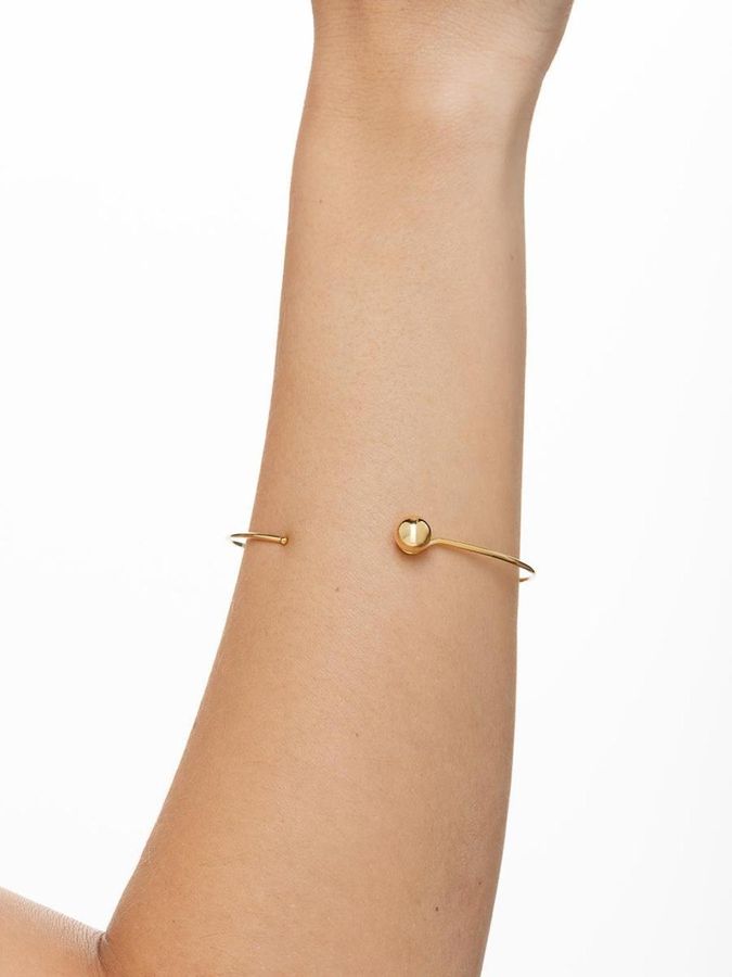 Bracelete Fino Liso Com Bola