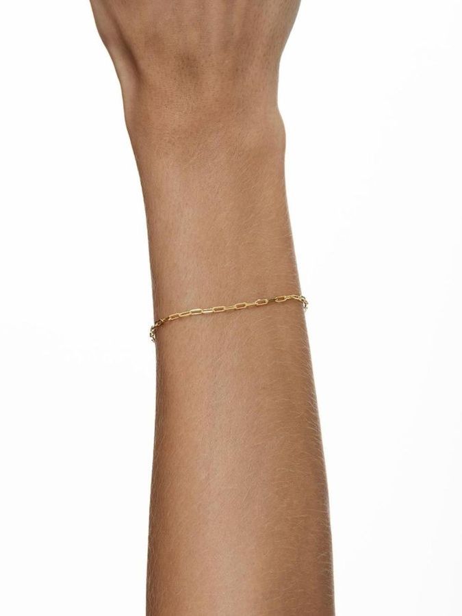 Pulseira Elo Cartier Fina Banho Ouro